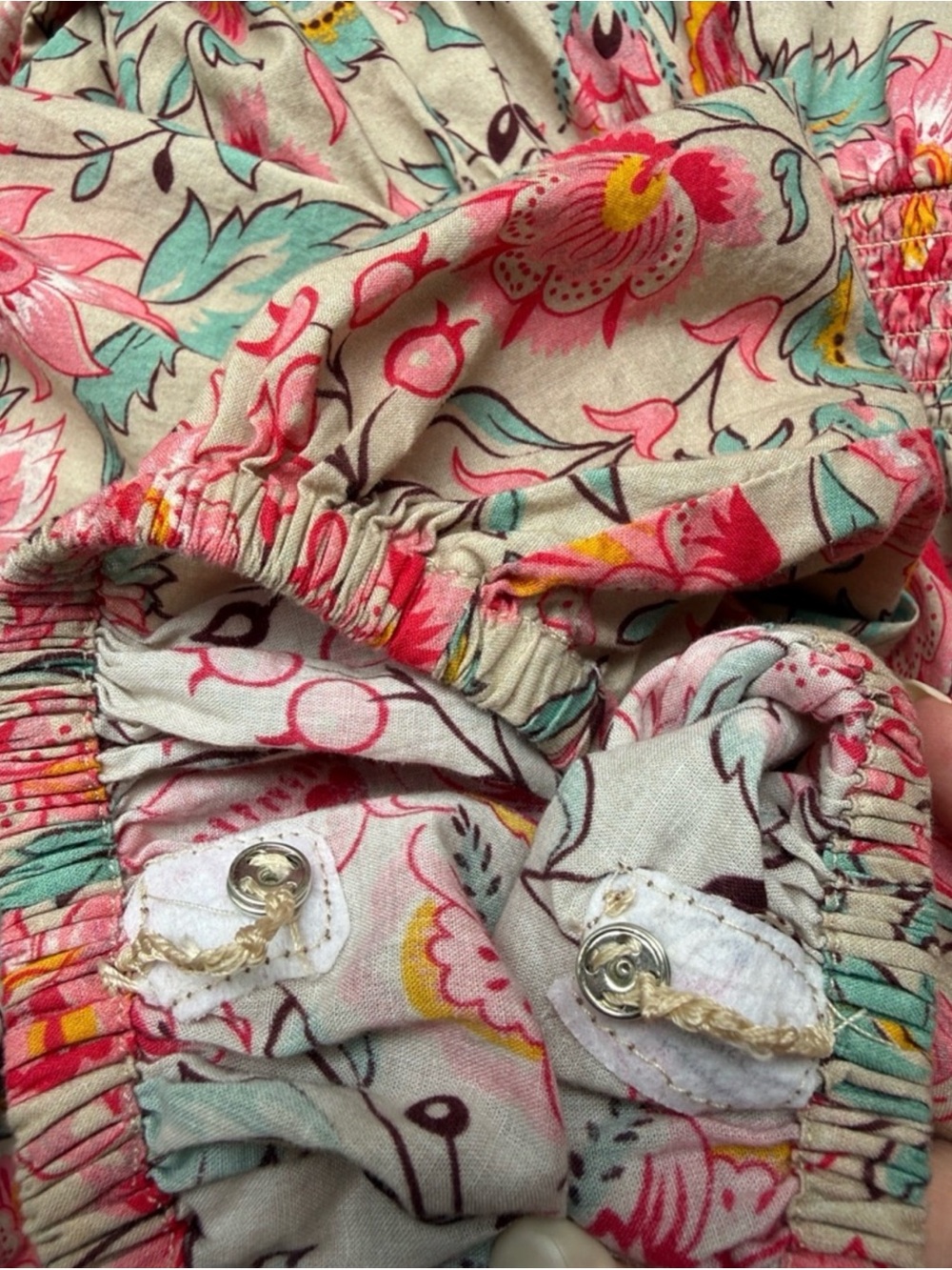 Boden Gardenia Whirl Floral Cotton Midi Dress Pockets Smocked US 16/18 - Picture 11 of 13